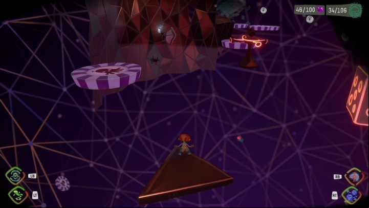 By following the thoughts, you will get to the inside of the roulette - Psychonauts 2: Hollis Hot Streak walkthrough - Walkthrough - Psychonauts 2 Guide