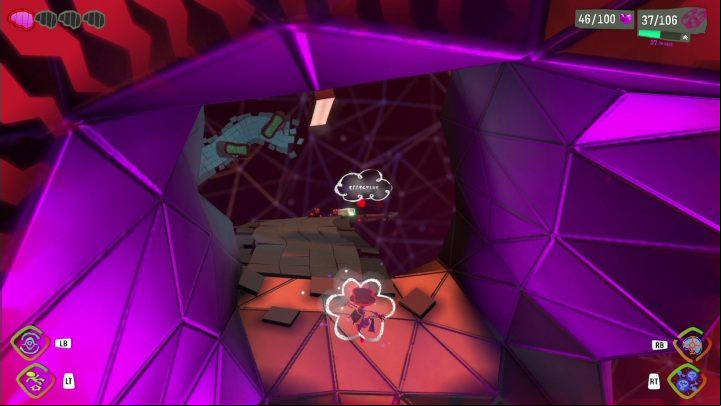 Getting out of this level will provide you with a link between "DEFIANCE" and "EFFECTIVE" thoughts - Psychonauts 2: Hollis Hot Streak walkthrough - Walkthrough - Psychonauts 2 Guide