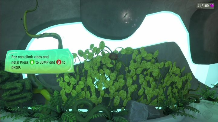 To get to this card, you need to make a double jump - Psychonauts 2: PSI Challenge Card, The Motherlobe - where to find? - The Motherlobe - Psychonauts 2 game guide