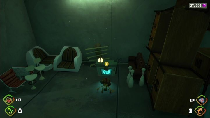 You'll stumble upon this chest by burning down the painting - Psychonauts 2: Supply Chest, The Motherlobe - where to find? - The Motherlobe - Psychonauts 2 game guide