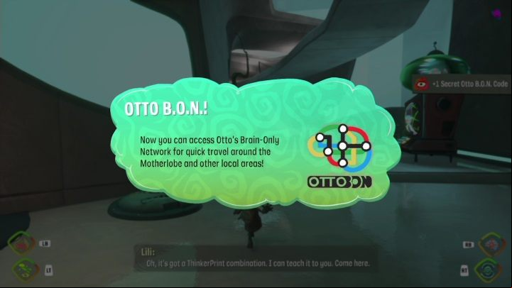 Right after you leave her office, you're gonna run into Lili - Psychonauts 2: Fast travel - Basics - Psychonauts 2 game guide