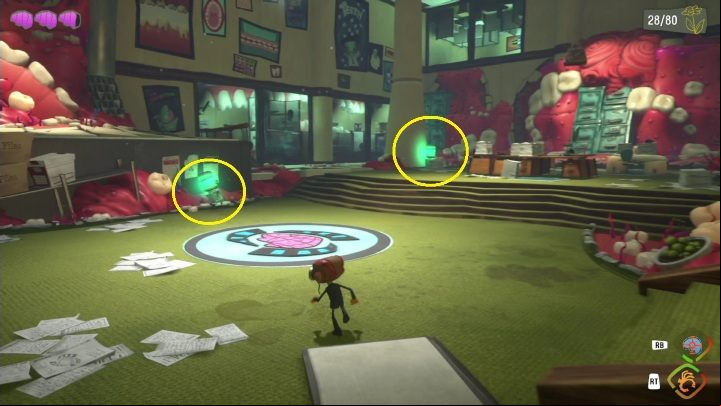 Healing in Psychonauts 2 is represented by green pluses - Psychonauts 2: Heros health - Basics - Psychonauts 2 game guide