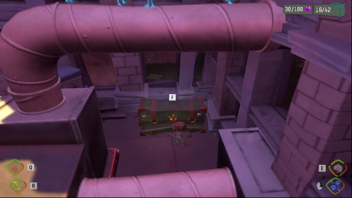 This baggage can be found on the roof of the building - Psychonauts 2: Emotional Baggage, Hollis Classroom - where to find? - Hollis Classroom - Psychonauts 2 Guide