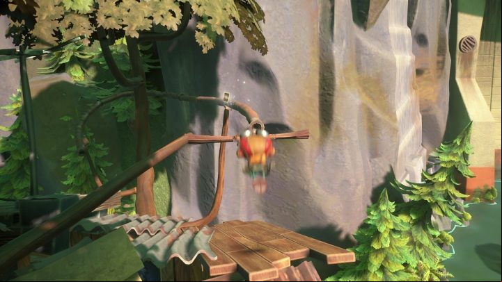 To reach this card you must first climb onto the flag by the treehouse - Psychonauts 2: PSI Challenge Card, The Quarry - where to find? - The Quarry - Psychonauts 2 Guide