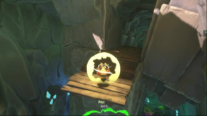 To find this card you need to reach the end of the cave and then look up - Psychonauts 2: PSI Challenge Card, The Quarry - where to find? - The Quarry - Psychonauts 2 Guide