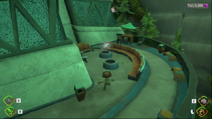 To get to this key, use the elevator located to the right of the door (looking in the direction of the building) - Psychonauts 2: Supply Chest Keys, The Quarry - where to find? - The Quarry - Psychonauts 2 Guide