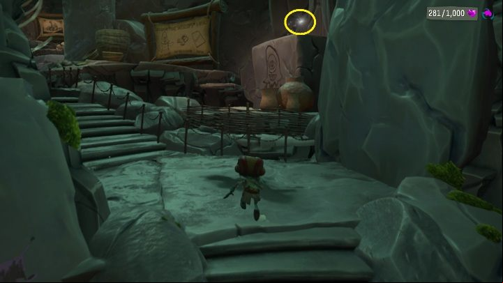 Location: Sassclops cave - Psychonauts 2: PSI Challenge Card, Questionable Area - where to find? - Questionable Area - Psychonauts 2 Guide