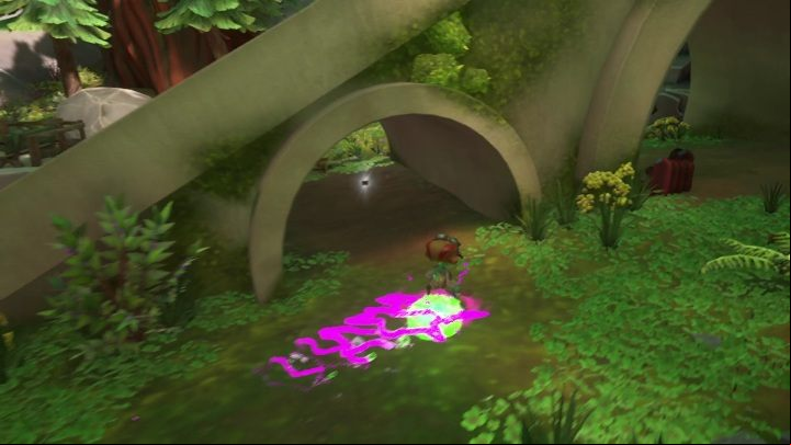 You will find this card under the rails that lead to the higher part of the location - Psychonauts 2: PSI Challenge Card, Questionable Area - where to find? - Questionable Area - Psychonauts 2 Guide