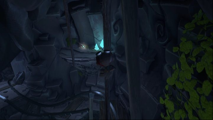 To get to this key, you have to climb the stalactites and jump between them until you reach the stone platform with the key - Psychonauts 2: Supply Chest Keys, Questionable Area - where to find? - Questionable Area - Psychonauts 2 Guide