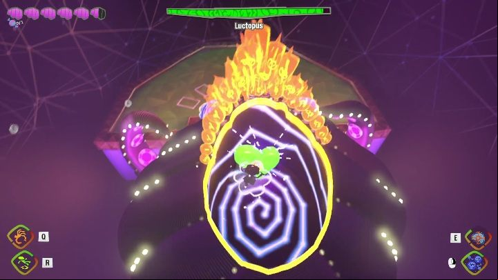After evading thought bubbles, get behind the boss - Psychonauts 2: boss encounter - Luctopus - how to defeat? - Bosses - Psychonauts 2 Guide