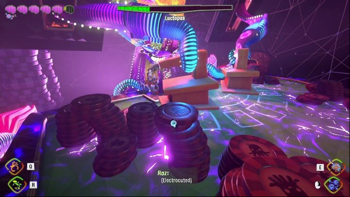Phase 3 isn't visibly harder than previous ones, although boss has new abilities up his sleeve - Psychonauts 2: boss encounter - Luctopus - how to defeat? - Bosses - Psychonauts 2 Guide