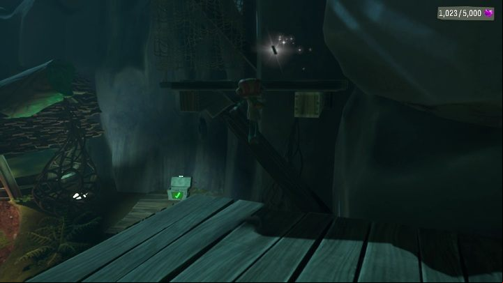 To get to this card you need to jump to a wooden platform, which is located on the mountainside - Psychonauts 2: PSI Challenge Cards in Green Needle Gulch - where to find? - Green Needle Gulch - Psychonauts 2 Guide