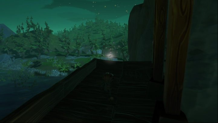 You can reach this card by jumping from the vine to the rope, and from it to the wooden platform, which rests on a stone mountain - Psychonauts 2: PSI Challenge Cards in Green Needle Gulch - where to find? - Green Needle Gulch - Psychonauts 2 Guide