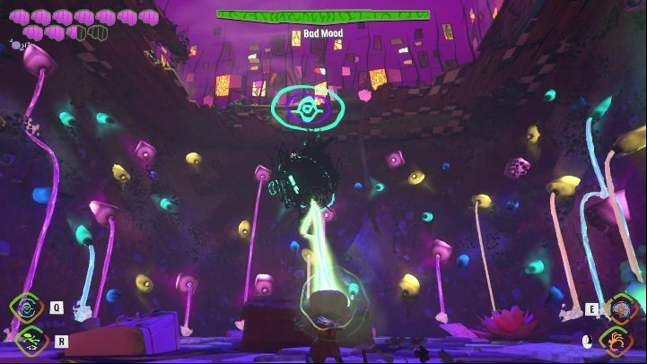 Use the power on the boss to see its weak spot - Psychonauts 2: Bobs Bottles - walkthrough - Walkthrough - Psychonauts 2 Guide