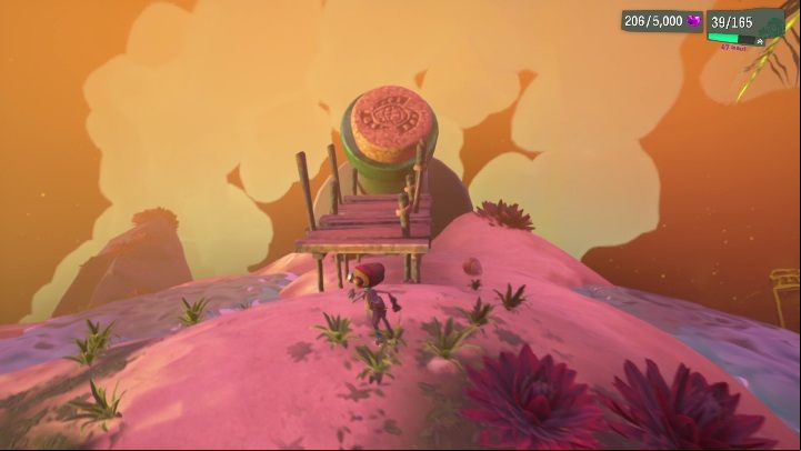 Your next objective is swimming to the island with a green bottle on it - Psychonauts 2: Bobs Bottles - walkthrough - Walkthrough - Psychonauts 2 Guide