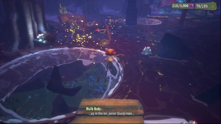 Just like in the previous areas, pay attention to the heads, They uncover the platforms you'll be moving across - Psychonauts 2: Bobs Bottles - walkthrough - Walkthrough - Psychonauts 2 Guide