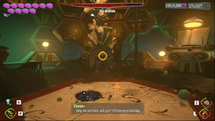 This phase doesn't differ from the previous one - Psychonauts 2: Die-Brarian Boss Fight - how to defeat? - Bosses - Psychonauts 2 Guide