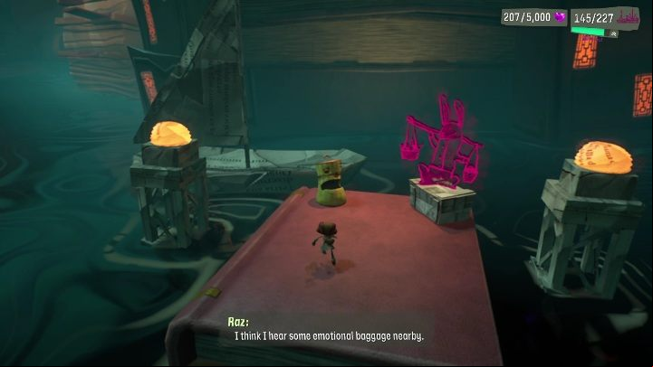 The baggage is easily noticeable - Psychonauts 2: Emotional Baggage Cassies collection - where to find? - Cassies Collection - Psychonauts 2 Guide