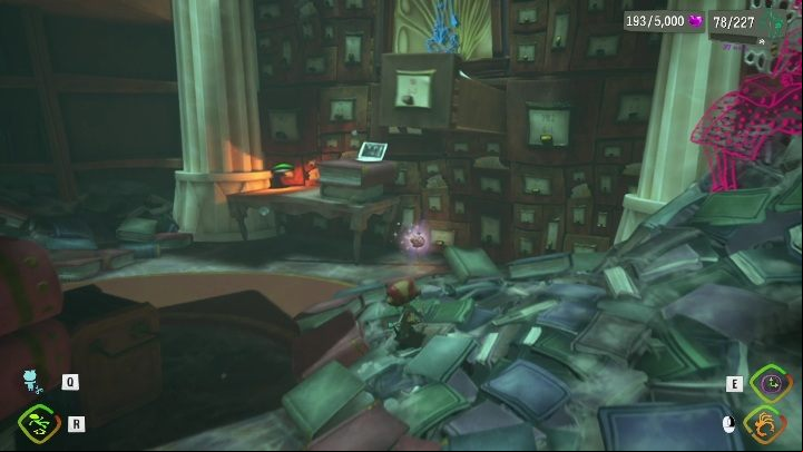 To get to this secret, you need to ssummon a companion using Projection power - Psychonauts 2: Half-A-Mind, Cassies Collection - where to find? - Cassies Collection - Psychonauts 2 Guide