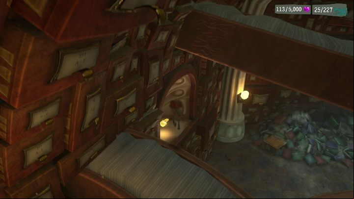 To get to this secret, you have to stop the platforms that are constantly moving - Psychonauts 2: Nuggets of wisdom, Cassies Collection - where to find? - Cassies Collection - Psychonauts 2 Guide