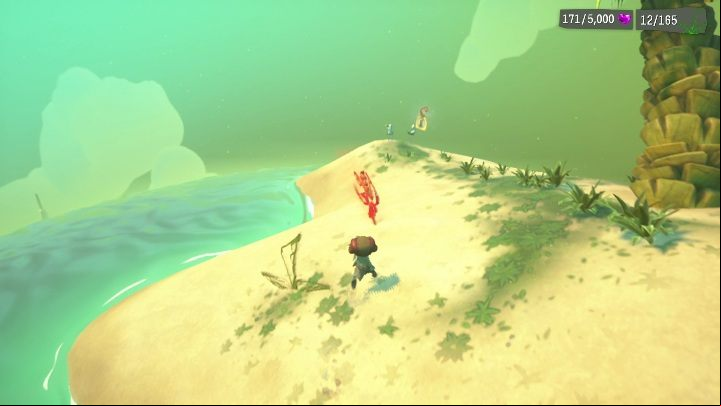This tag is on a small island, right next to a huge palm tree - Psychonauts 2: Emotional Baggage, Bobs bottles - where to find? - Bobs Bottles - Psychonauts 2 Guide
