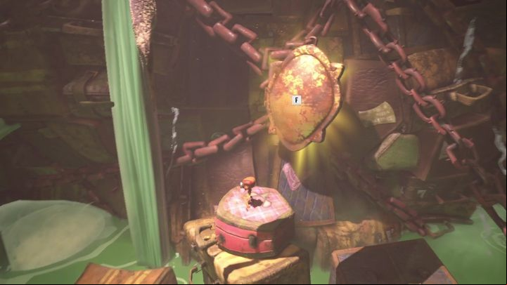 If you want to leave this location, you'll have to climb onto the destroyed suitcases and then examine the chain - Psychonauts 2: Lucrecias Lament - walkthrough - Walkthrough - Psychonauts 2 Guide