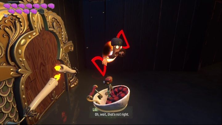 When you have thoroughly checked the entire area, go to the car/cup - Psychonauts 2: Fatherland Follies - walkthrough - Walkthrough - Psychonauts 2 Guide