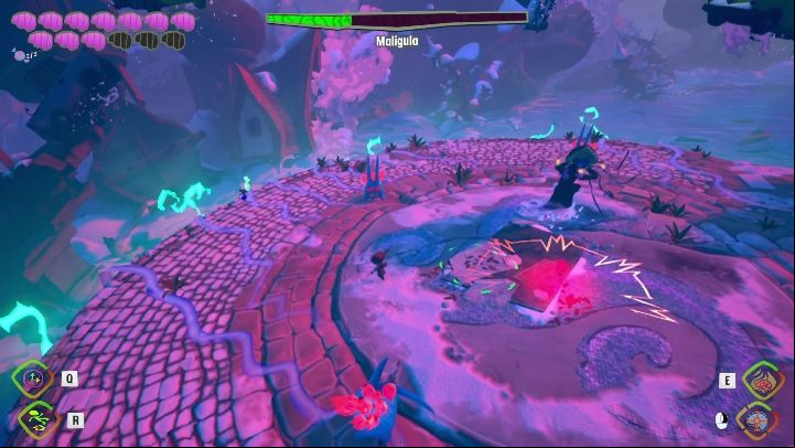 In stage 4, the boss will take off her water barrier again - Psychonauts 2: Maligula boss - how to defeat? - Bosses - Psychonauts 2 Guide