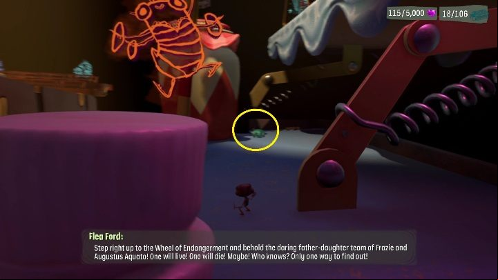 Location: Flea Circus - Psychonauts 2: Memory Vault, Lucrecias Lament - where to find? - Lucrecias Lament - Psychonauts 2 Guide