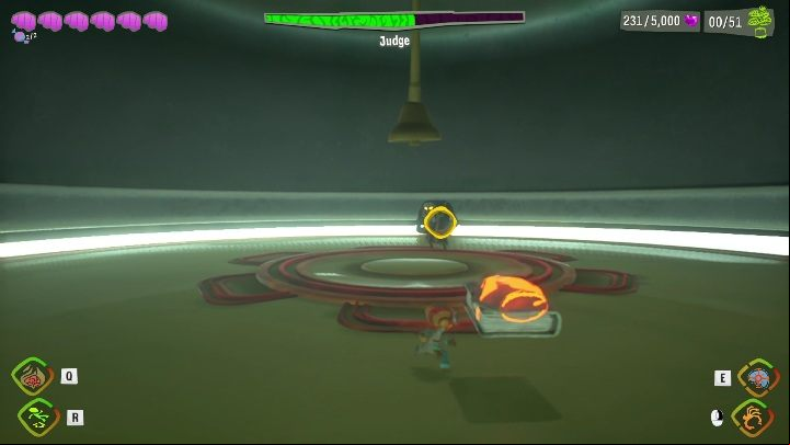 They don't deal much damage to the boss, but it's better to use them against him than to get hit by them - Psychonauts 2: Judge boss fight - how to beat? - Bosses - Psychonauts 2 Guide