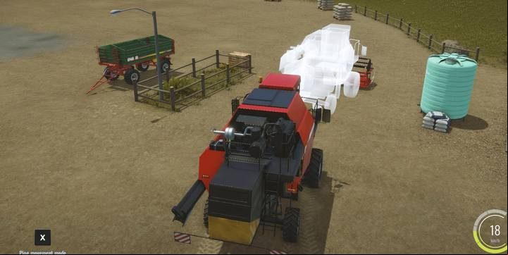 You need to attach the overlay to the combine that allows harvesting. Each combine has a dedicated overlay. - First field works, Pure Farming 2018 Walkthrough - Story Mode - Pure Farming 2018 Game Guide