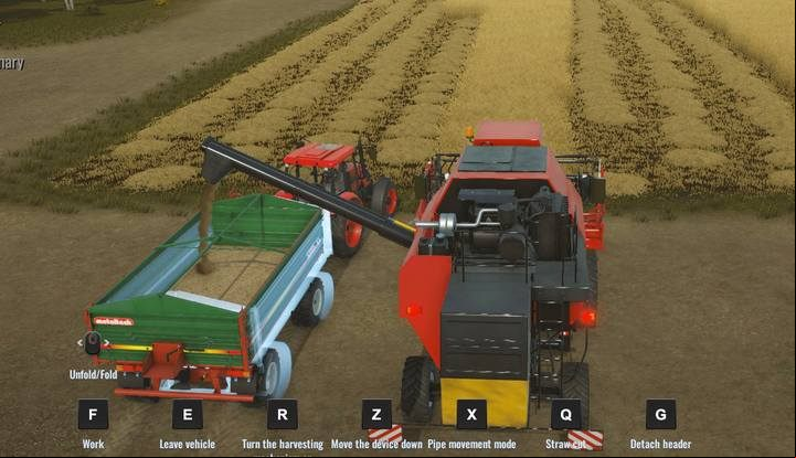 - you need to be in the combine to empty the tank. - First field works, Pure Farming 2018 Walkthrough - Story Mode - Pure Farming 2018 Game Guide