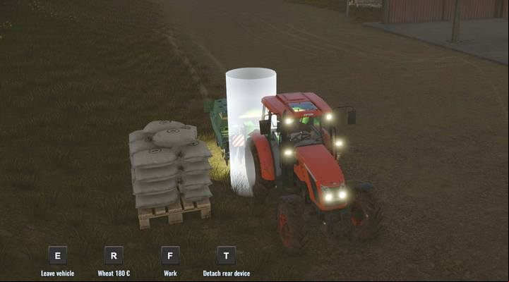 You need to fill the seeder with the selected type of seed first. If you want to plant something else, approach a different bag and load different type of seed (unavailable during the tutorial). - First field works, Pure Farming 2018 Walkthrough - Story Mode - Pure Farming 2018 Game Guide