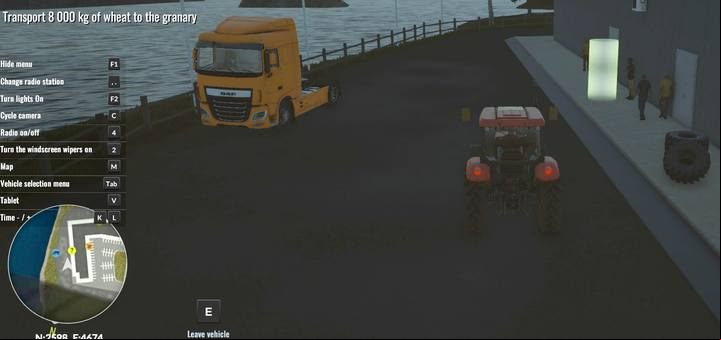 The employer can be found behind the store. - First field works, Pure Farming 2018 Walkthrough - Story Mode - Pure Farming 2018 Game Guide