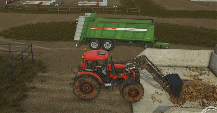 Pick up the manure with an excavator bucket and unload it onto the trailer. - Breeding of bovine animals and swine - Farm work and investments - Pure Farming 2018 Game Guide