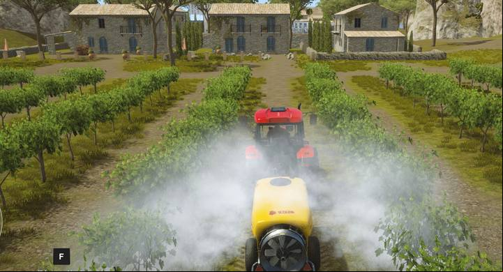 A sprayer is the basic tool in any orchard. - All machines in Pure Farming 2018 - Basic tips - Pure Farming 2018 Game Guide