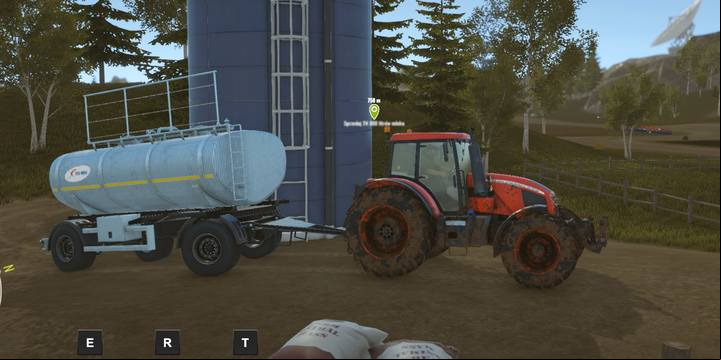 You can get the milk right from that big, blue container. - Going Straight | Story mode walkthrough Pure Farming 2018 - Story Mode - Pure Farming 2018 Game Guide