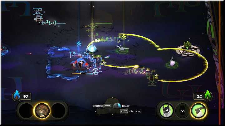Bertrudes Aura has a very long range, enabling her to eliminate many enemies at once - Scribe Trials | Walkthrough - Walkthrough - Pyre Game Guide