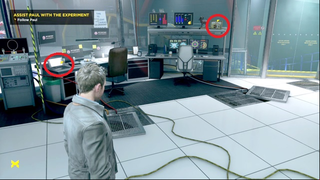Its easy to miss two secrets in the first room - Act I - Riverpoint University Experiment - Walkthrough - Quantum Break - Game Guide and Walkthrough