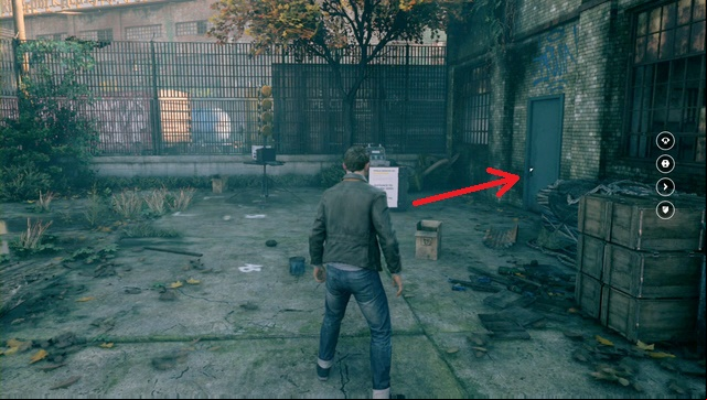 There is a hidden button behind the door. Use it to control the gate - Act II - Industrial Area - Walkthrough - Quantum Break - Game Guide and Walkthrough