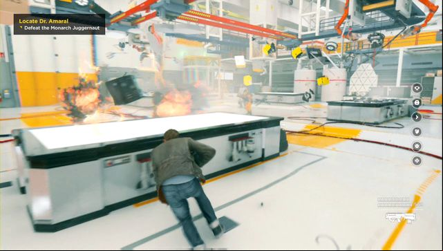 Juggernauts use powerful rocket launchers, so take cover when possible - Act III - Research Facility - Walkthrough - Quantum Break - Game Guide and Walkthrough