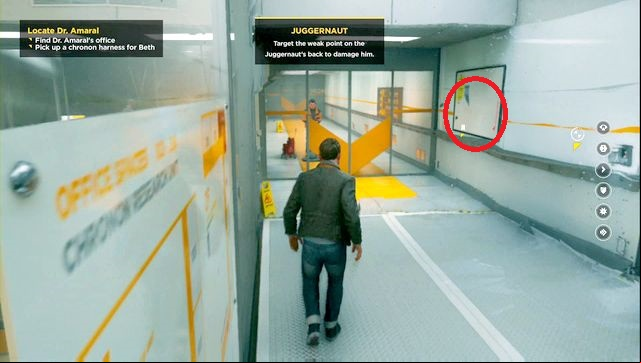 Its easy to miss the board on the right - Act III - Research Facility - Walkthrough - Quantum Break - Game Guide and Walkthrough