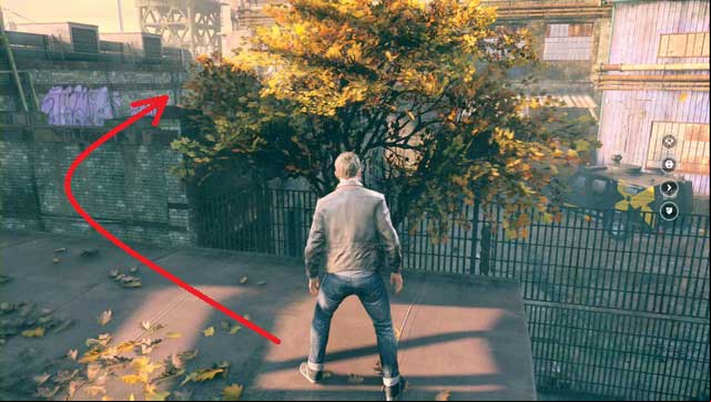 Jump from the wagon to the roof of the building, where you can collect the next secret. - Chronon Sources (act II) - Secrets - Quantum Break - Game Guide and Walkthrough