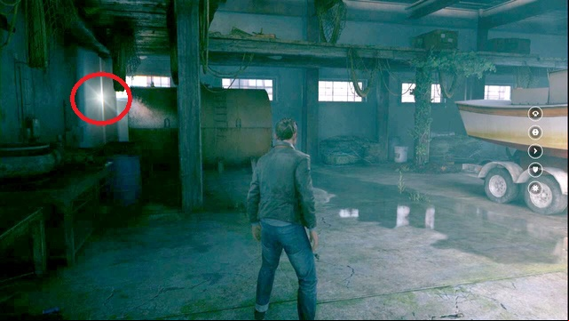 One of the sources can be found behind the tank in the warehouse. - Chronon Sources (act II) - Secrets - Quantum Break - Game Guide and Walkthrough