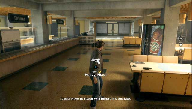 Taking a heavy pistol might be a good idea - Act I, part 3 - Library Chase - Walkthrough - Quantum Break - Game Guide and Walkthrough