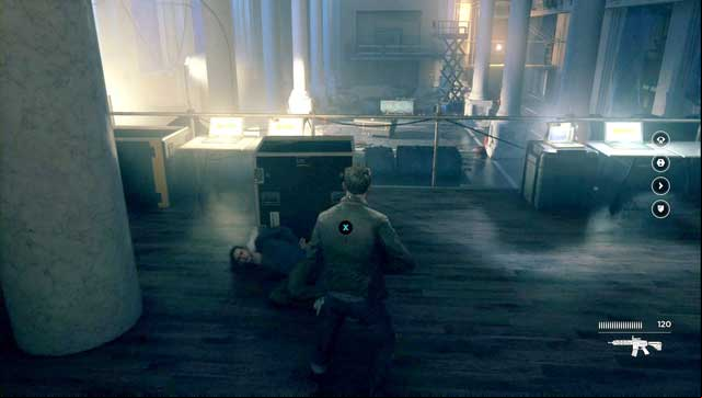 Get to your brother at the end of the room - Act I, part 3 - Library Chase - Walkthrough - Quantum Break - Game Guide and Walkthrough