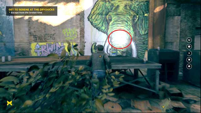 There is Chronon Source next to graffiti - Act II, part 2 - Ground Zero - Walkthrough - Quantum Break - Game Guide and Walkthrough