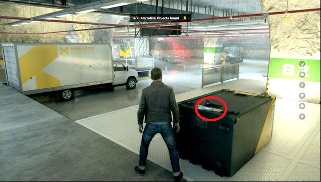 Quantum Ripple, in the form of an eBook, is situated on a chest, in the parking lot - Act III, part 2 - Monarch Gala - Walkthrough - Quantum Break - Game Guide and Walkthrough