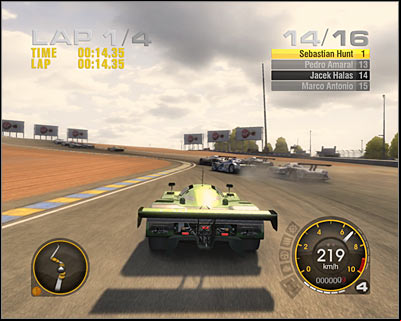 Now you will have to deal with a very long straight section of the road which is even longer than in the 24-hour race - Euro A Licence Tournaments I - Europe - Trophies - Race Driver GRID - Game Guide and Walkthrough