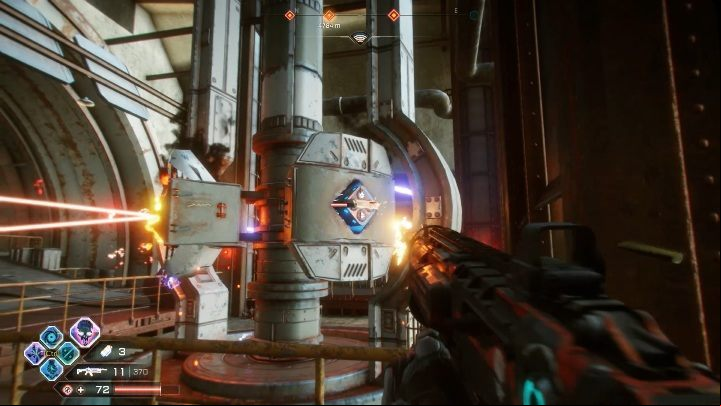 There, you have to destroy the reactor (example in the screenshot above) - Pulse Cannon | Weapons in Rage 2 - Weapons - Rage 2 Guide